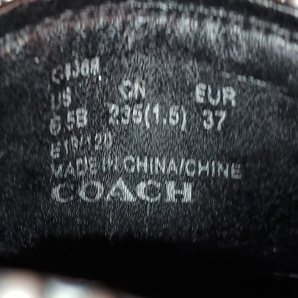Coach Bowery Ankle Boots Beadchain Black Leather Women’s Size 6.5 B – VGUC - Picture 13 of 15